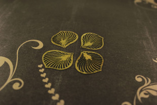 Филигранные элементы 2.7 см лист 4 шт под золото