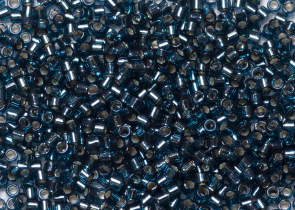 Бисер Япония MIYUKI Delica цилиндр 10/0 5 г DBM-0608 синий окрашенный циркон серебряная линия внутри