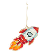 Кристальная ( алмазная) мозаика  " ФРЕЯ" ALVP- 010 подвеска " Ракета" 5, 5 х 11, 5 см