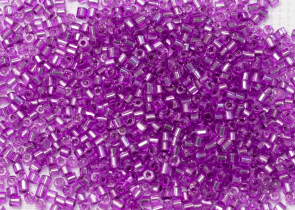 Бисер Чехия рубка 10/0 50г 18228 сиреневый с серебряным прокрасом