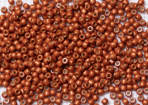 Бисер Япония круглый 11/0 10 г PF0562F шафран, гальванизированный